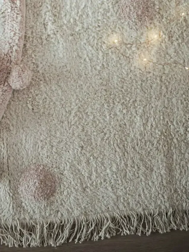 Alfombra lavable de Lorena Canals Hippy Dots Vintage Nude