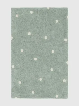Alfombra lavable de Lorena Canals Mini Dot Blue Sage