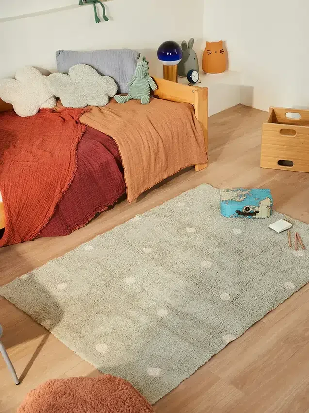 Alfombra lavable de Lorena Canals Mini Dot Blue Sage