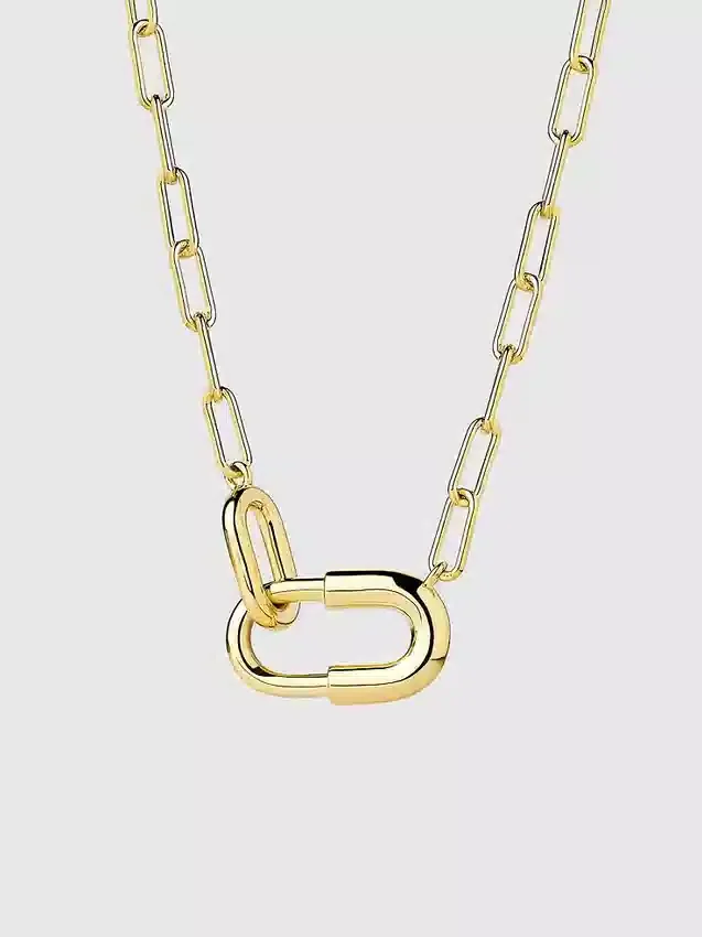 Ana Luisa Blake: collar de cadena grande de oro