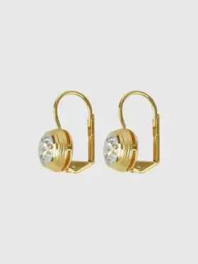 Aretes colgantes con bisel en forma de corazón