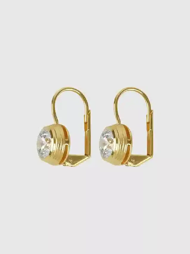 Aretes colgantes con bisel en forma de corazón