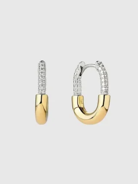 Aros de oro con micropavé «Brynley Mini» de Ana Luisa