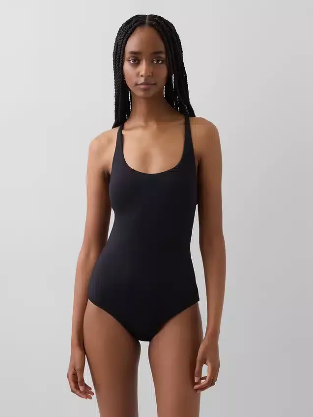 Bañador de una pieza con espalda cruzada