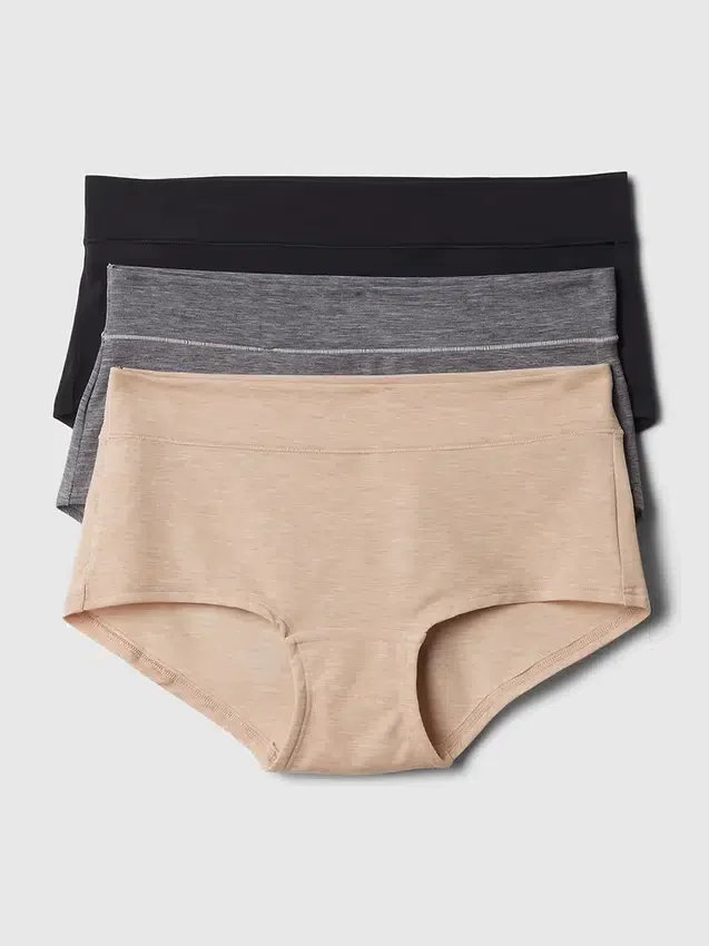 Bañador tipo shorty de talle bajo Breathe (paquete de 3)