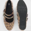 Bailarinas de doble correa con estampado de leopardo