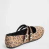 Bailarinas de doble correa con estampado de leopardo
