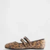 Bailarinas de doble correa con estampado de leopardo