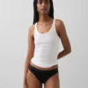 Bikini de algodón orgánico elástico con logotipo
