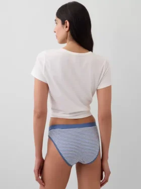 Bikini de algodón orgánico elástico con logotipo