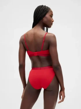 Bikini de algodón orgánico elástico con logotipo