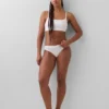 Bikini de algodón orgánico elástico con logotipo