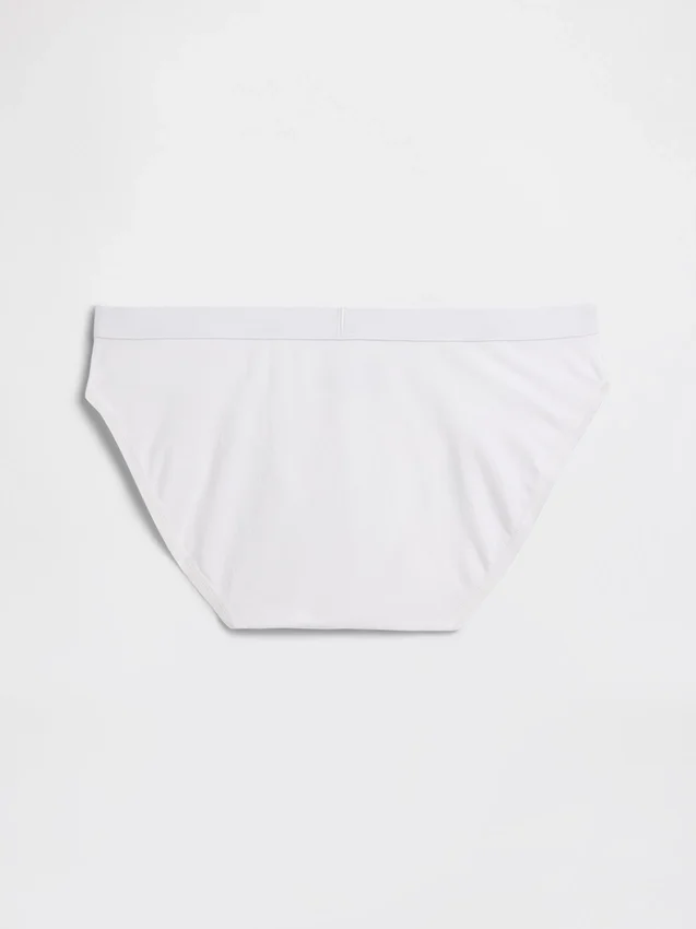 Bikini de algodón orgánico elástico con logotipo