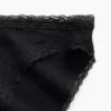 Bikini de algodón orgánico elástico con ribete de encaje, el más suave