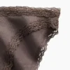 Bikini de algodón orgánico elástico con ribete de encaje, el más suave