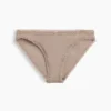 Bikini de algodón orgánico elástico con ribete de encaje, el más suave