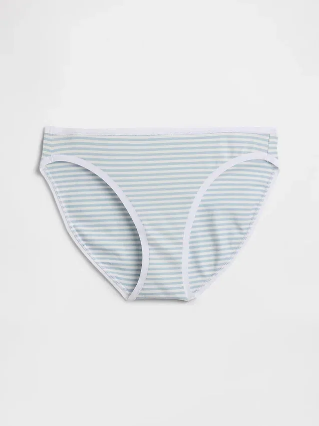 Bikini de algodón orgánico elástico (paquete de 3)