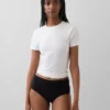 Bikini de cintura alta de algodón orgánico elástico