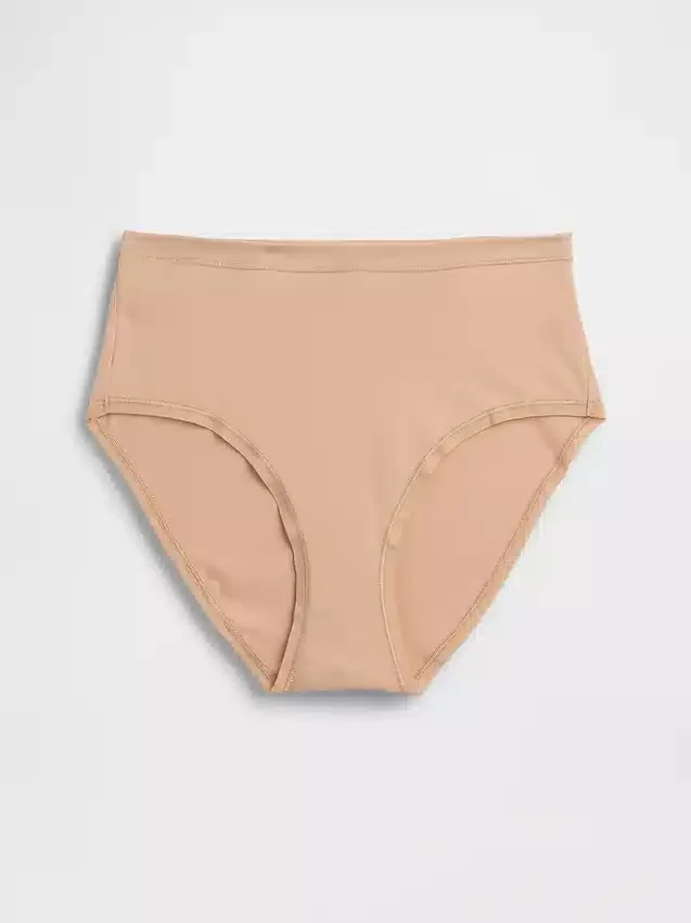 Bikini de cintura alta de algodón orgánico elástico