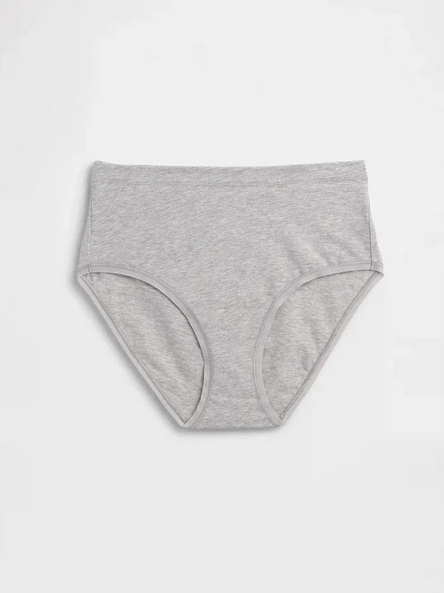Bikini de cintura alta de algodón orgánico elástico