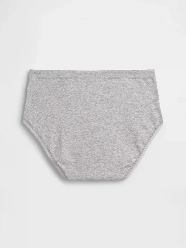 Bikini de cintura alta de algodón orgánico elástico