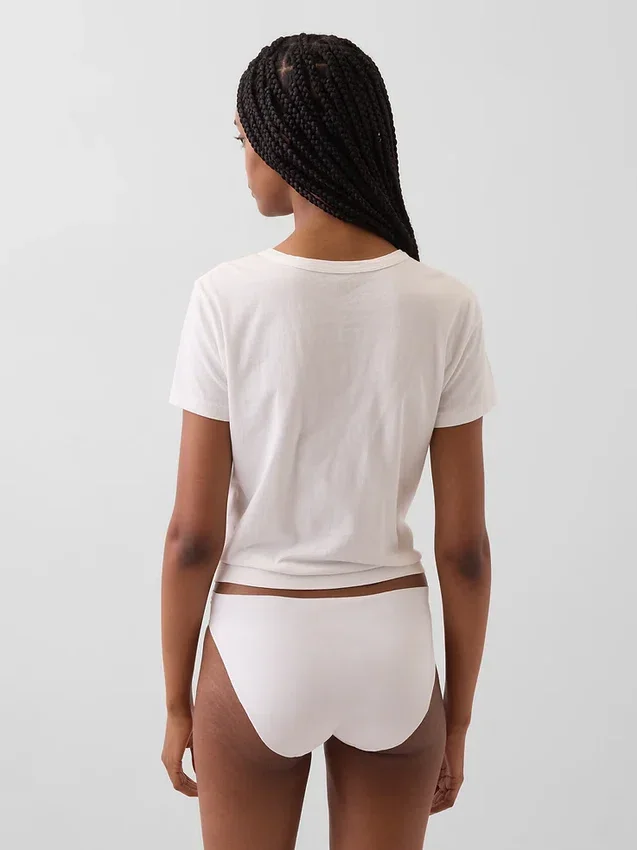 Bikini invisible de algodón orgánico elástico