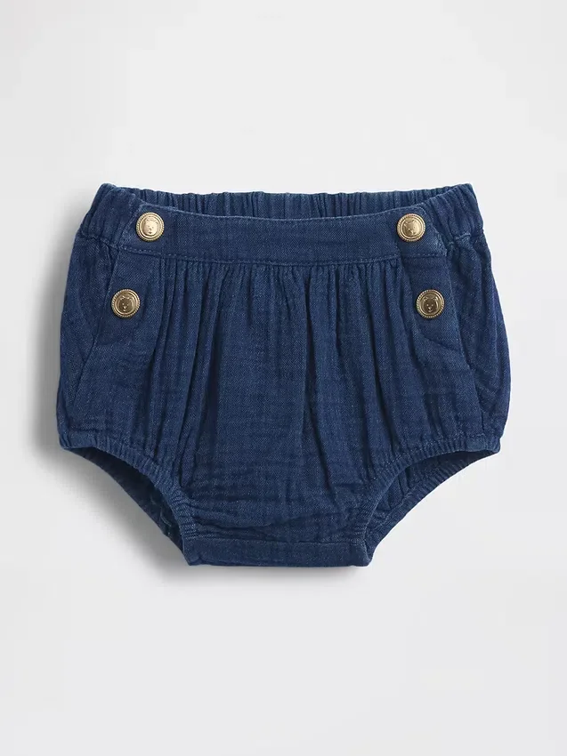 Bloomers de gasa de algodón estilo marinero para bebé