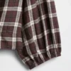 Blusa a cuadros con lazo en la cintura