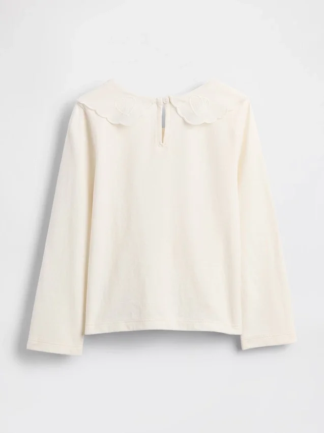 Blusa con cuello en forma de corazón para bebés y niños pequeños
