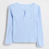 Blusa con lazo y punto calado para bebés y niños