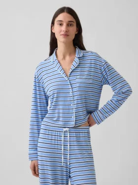 Blusa corta de pijama de modal súper suave