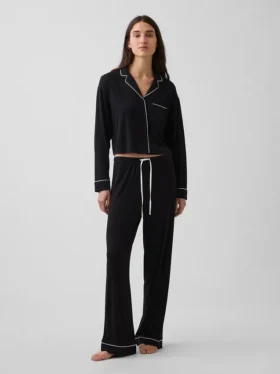 Blusa corta de pijama de modal súper suave