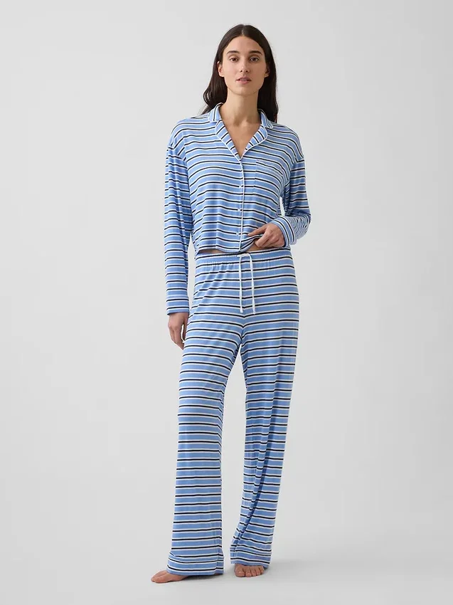 Blusa corta de pijama de modal súper suave