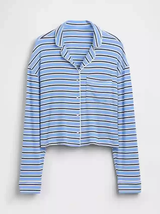Blusa corta de pijama de modal súper suave
