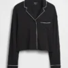 Blusa corta de pijama de modal súper suave