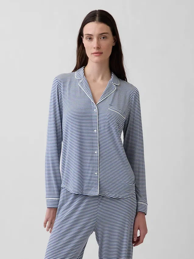 Blusa de pijama de modal ultra suave para la parte de arriba