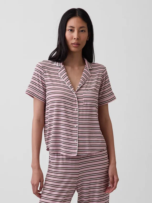 Blusa de pijama de modal ultra suave para la parte de arriba