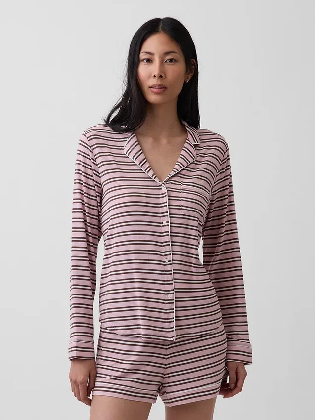 Blusa de pijama de modal ultra suave para la parte de arriba