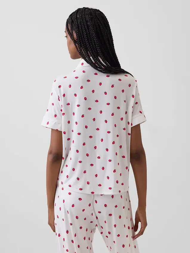 Blusa de pijama de modal ultra suave para la parte de arriba