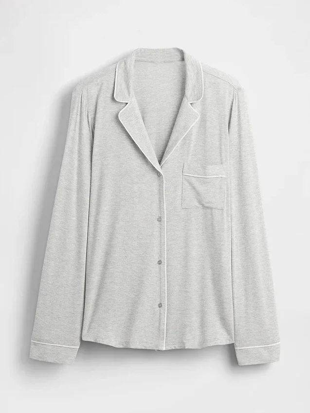 Blusa de pijama de modal ultra suave para la parte de arriba