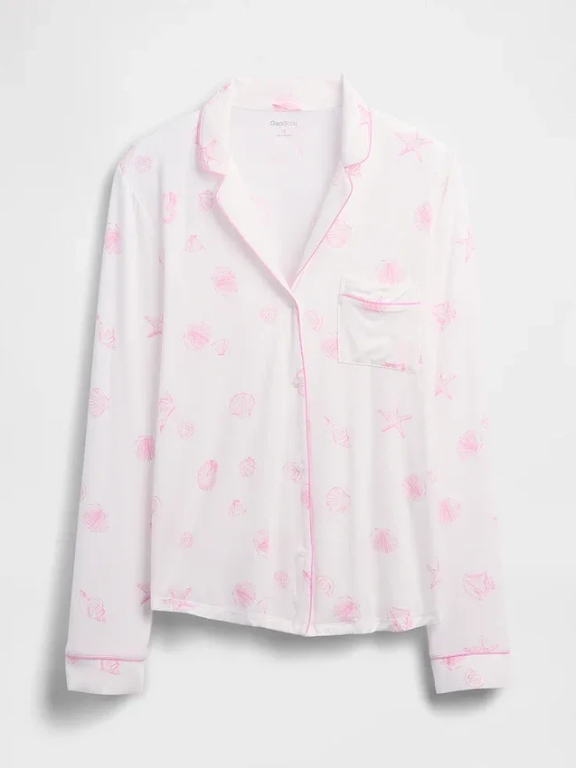 Blusa de pijama de modal ultra suave para la parte de arriba