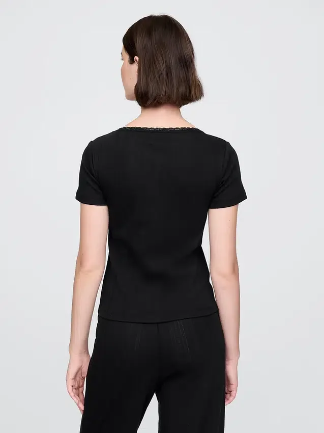 Blusa de pijama de punto calado