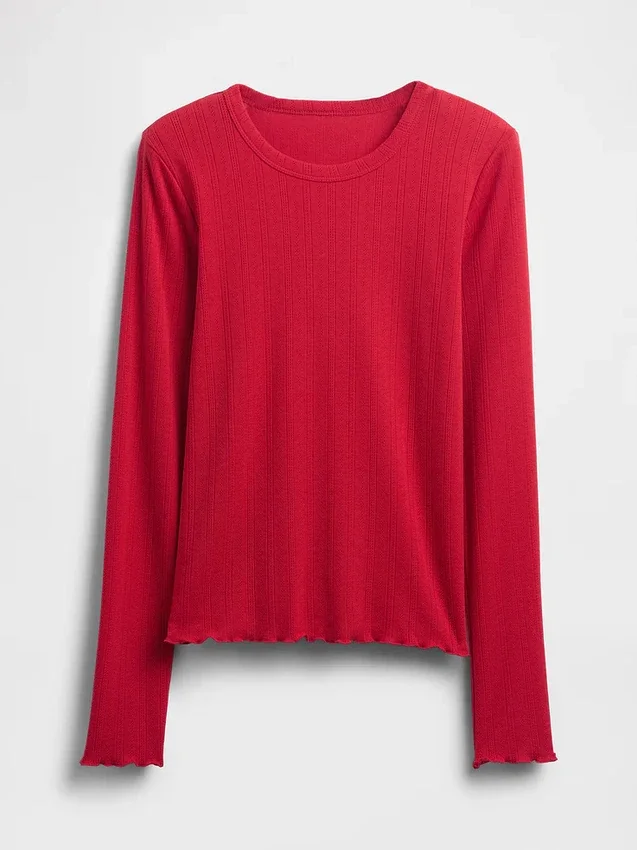 Blusa de pijama de punto calado
