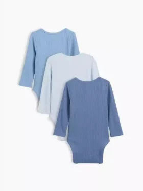 Body con bolsillo de canalé fino «Baby First Favorites» (paquete de 3)