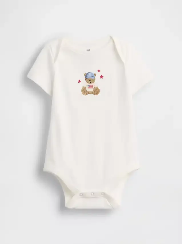 Body con diseño gráfico de algodón orgánico «Baby First Favorites»