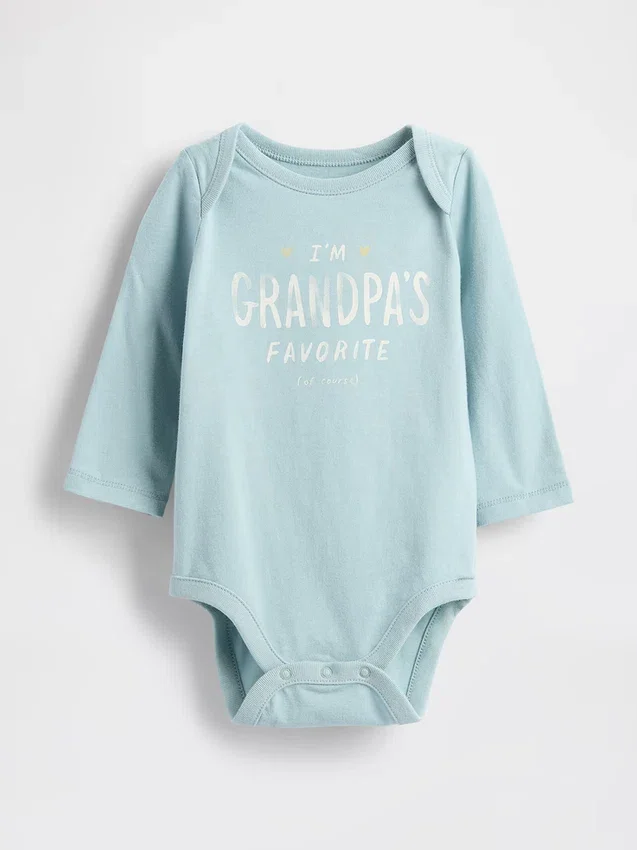 Body con diseño gráfico de algodón orgánico «Baby First Favorites»