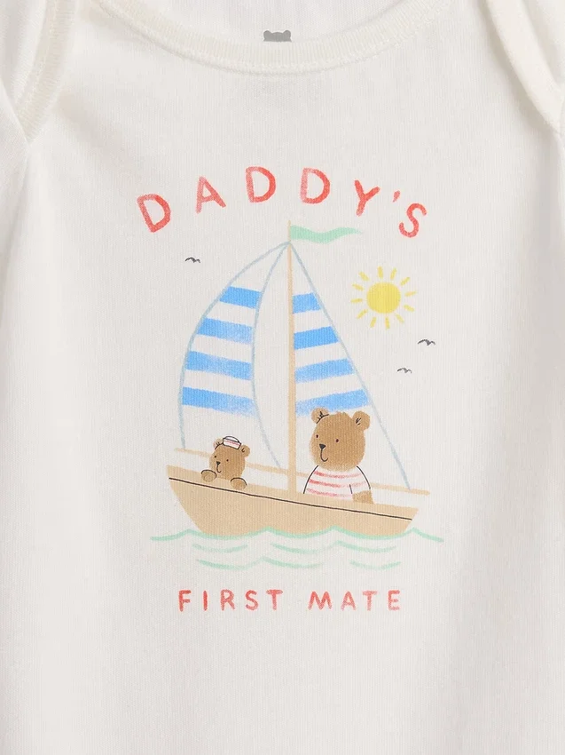 Body con diseño gráfico de algodón orgánico «Baby First Favorites»