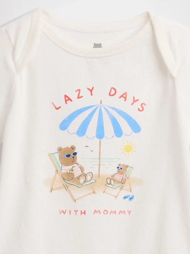 Body con diseño gráfico de algodón orgánico «Baby First Favorites»