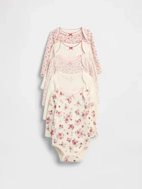 Body de algodón orgánico «Baby First Favorite» (paquete de 5)