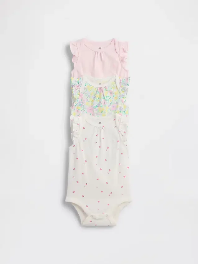 Body de algodón orgánico «Baby First Favorites» (paquete de 3)